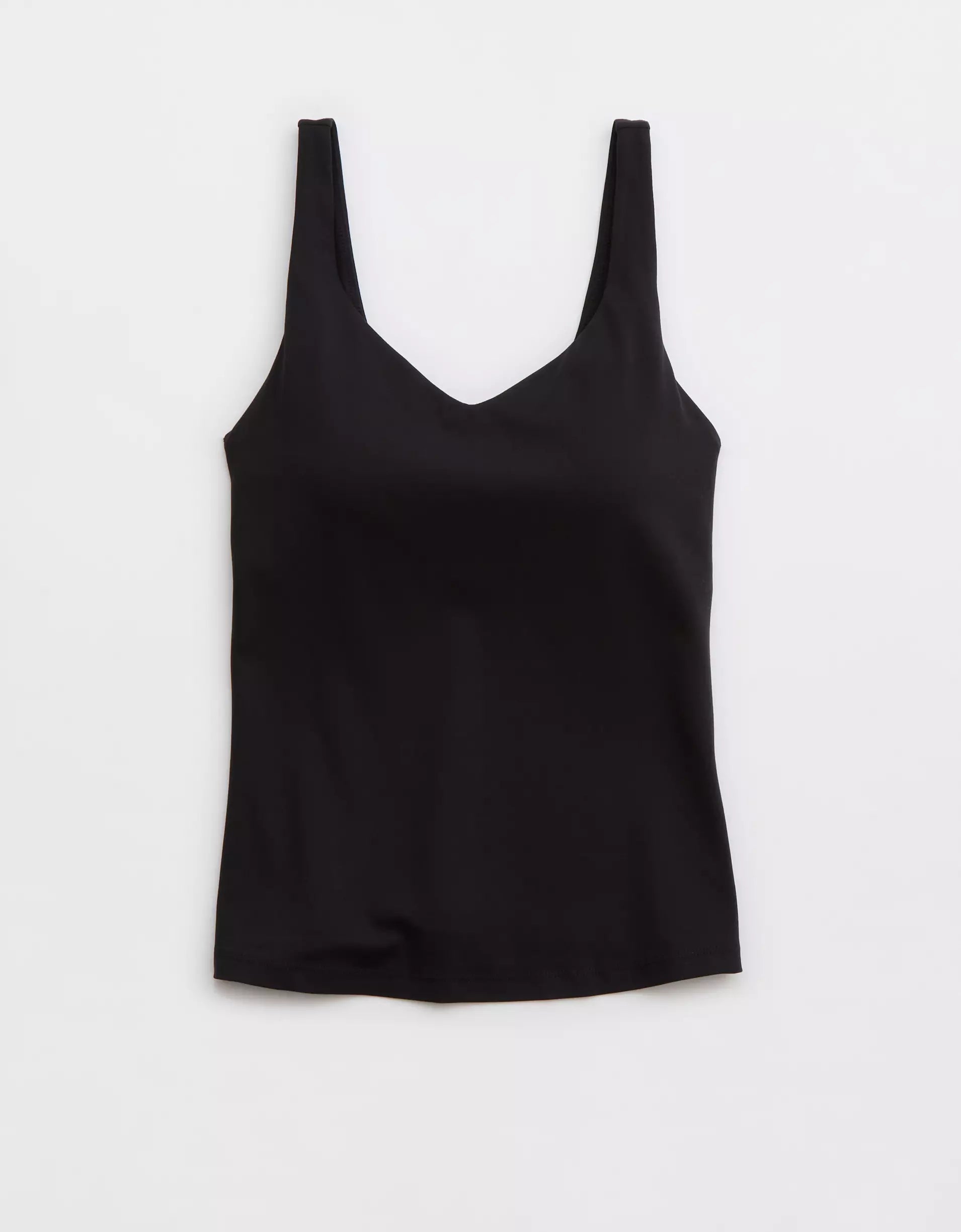 Lang geschnittenes elastisches Tanktop mit weicher Oberfläche und herausnehmbaren Einlegepolstern